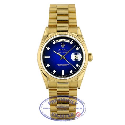 rolex daydate 36 mm president blu dial